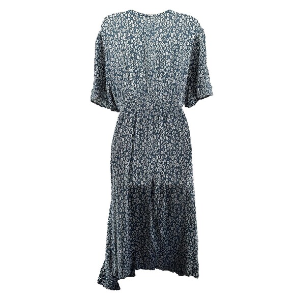 Cleobella Violeta Dress Size M Blue White Print Button Front V-Neck Sundress - Picture 10 of 16